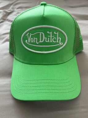 Von Dutch Neon Green Trucker Hat NWT